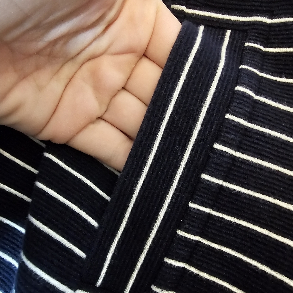 Talbots blue and white striped blazer. MP - Picture 4 of 7